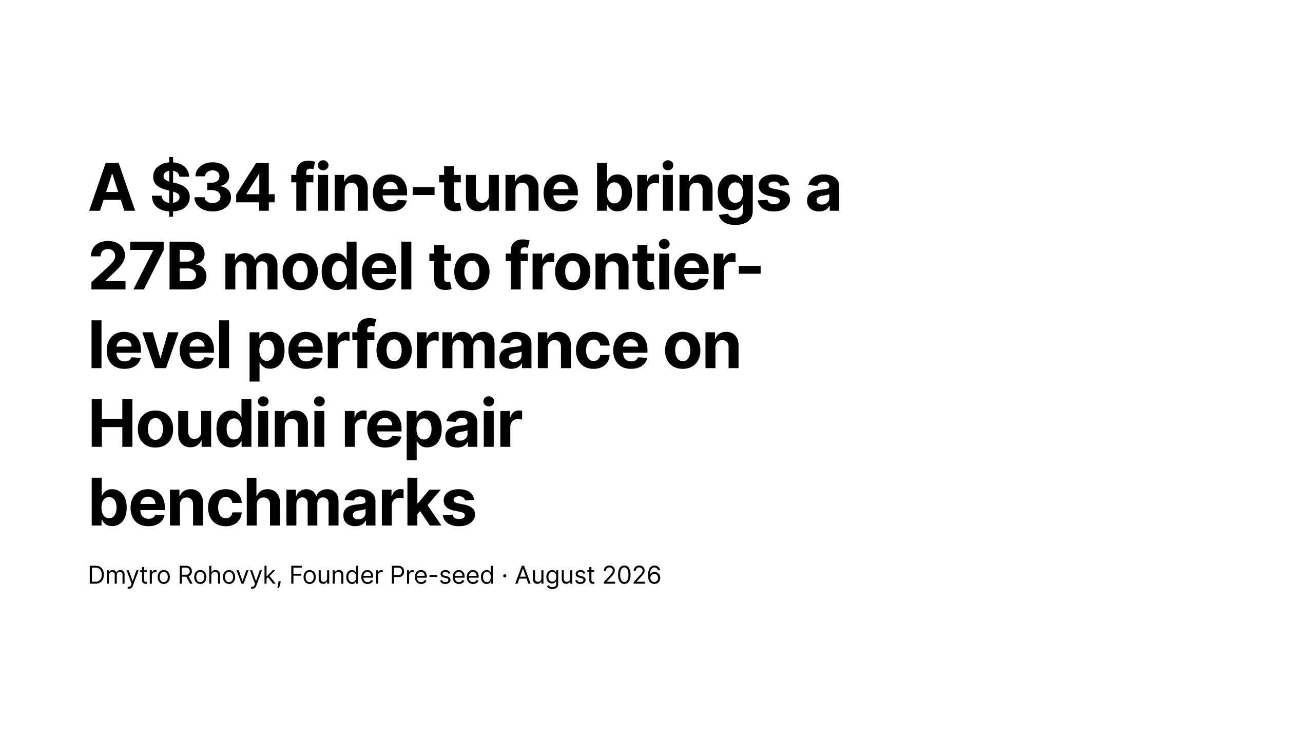 Technical report, slide 1 of 35